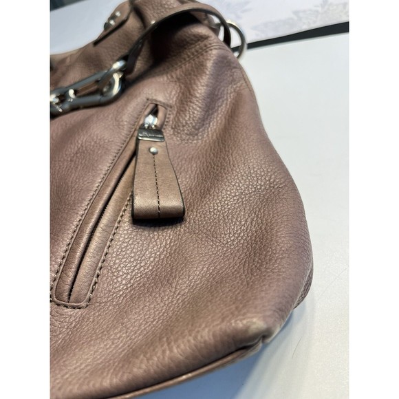 B. Makowsky Large Brown Leather Hobo Satchel Handbag Purse with Dust Cover EUC - Picture 15 of 16